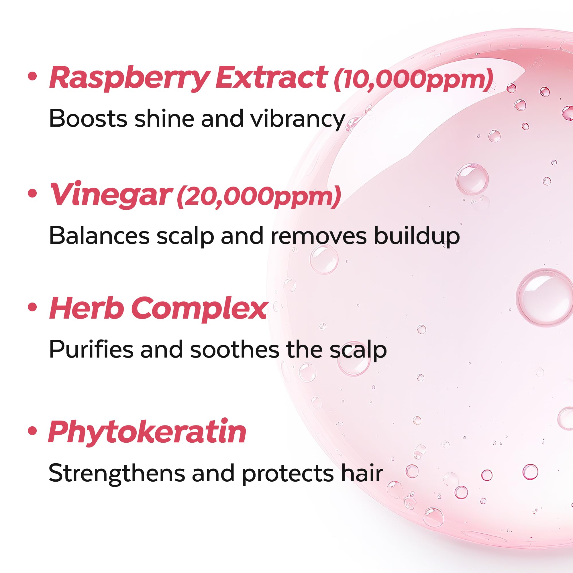 Raspberry aroma and light formula visible on the bottle.