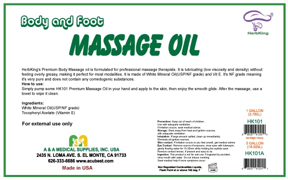 A&A Allergy-friendly clear mineral oil ideal for sensitive skin.