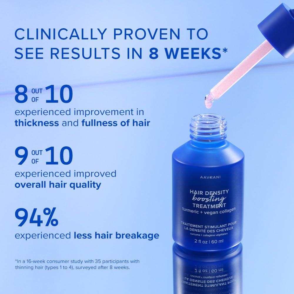 AAVRANI Serum being dispensed on scalp for targeted care