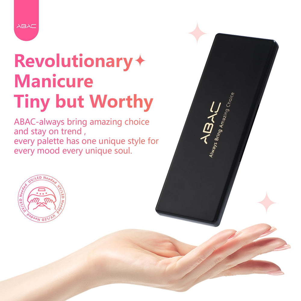 ABAC pro brush tips enable precise nail art application.