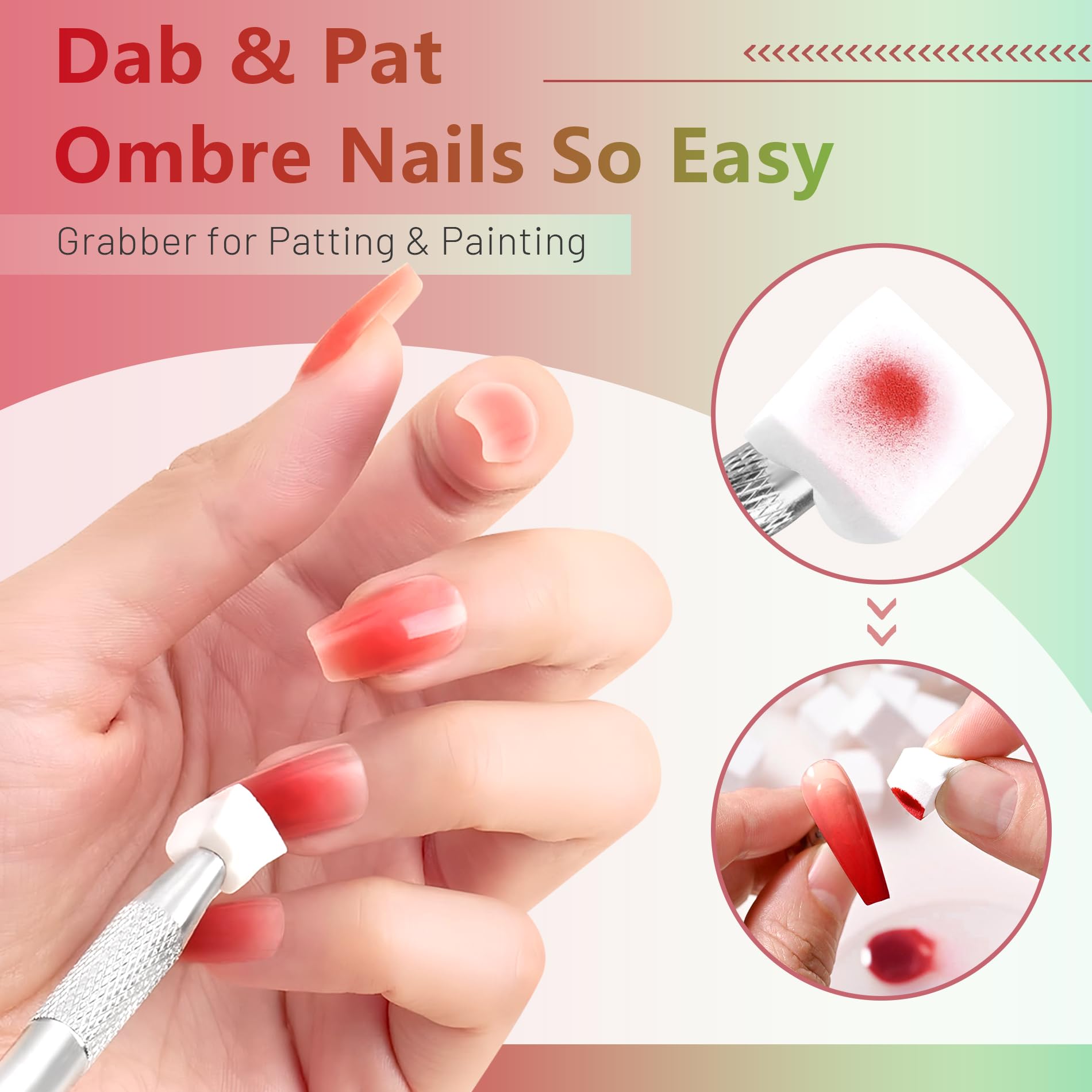 ABAC blooming aura nail art highlights flower-inspired texture and gradient effects.