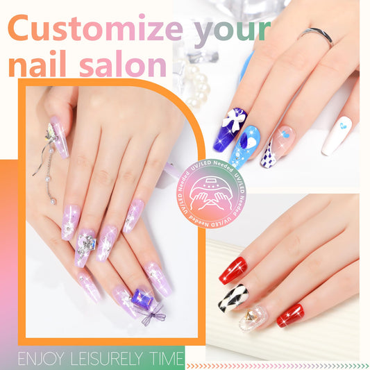 ABAC detachable pro brush with wax seal for precise nail application.