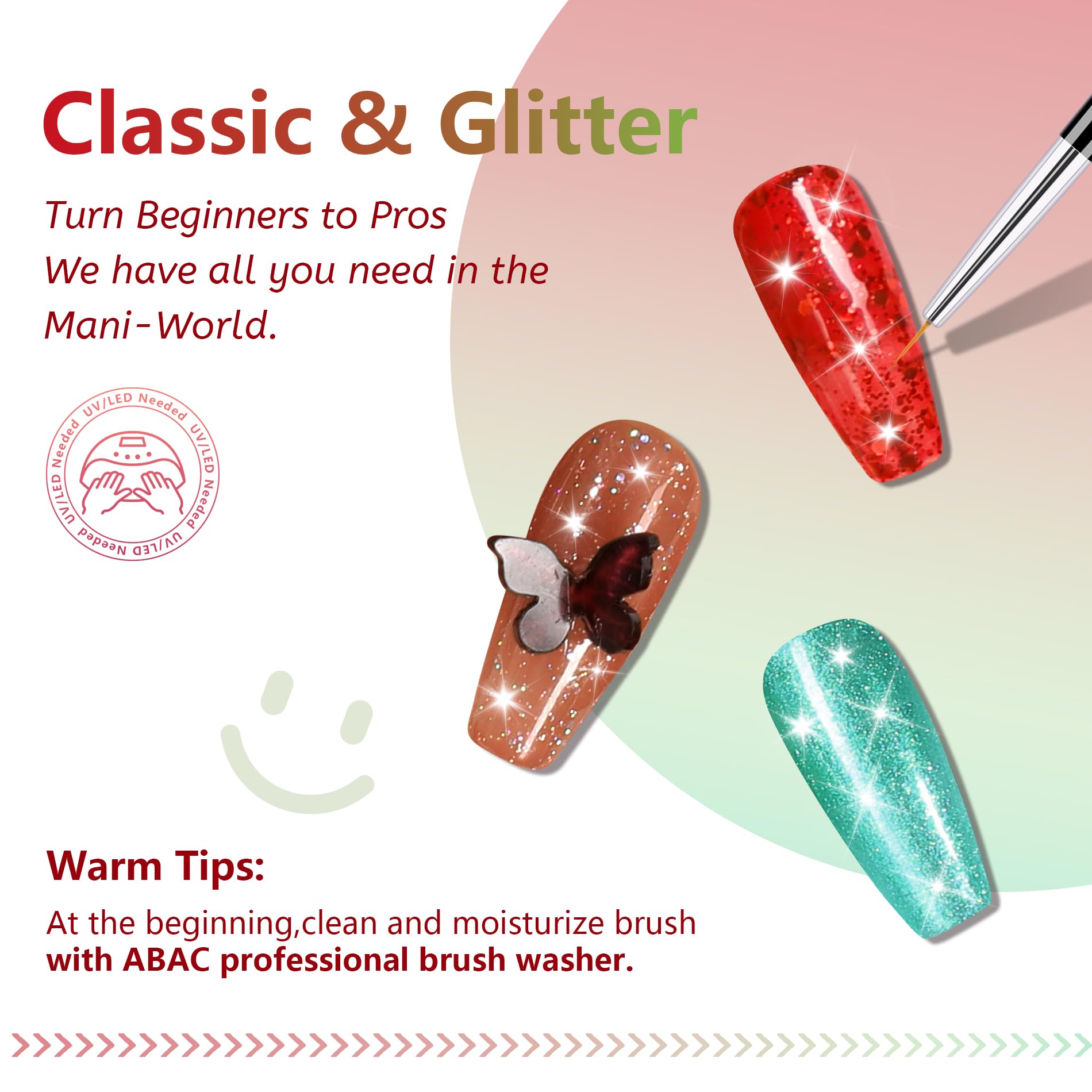 ABAC holiday shades layer beautifully for rich ombre and festive looks.