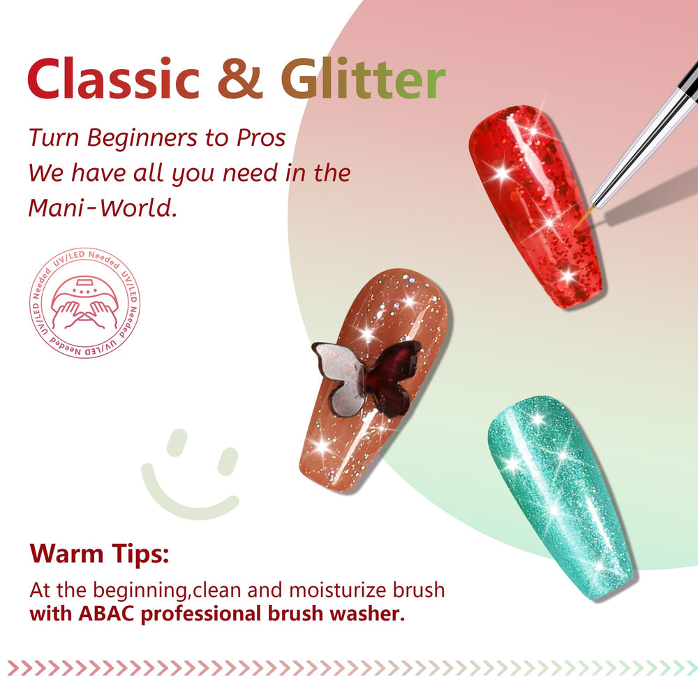 ABAC holiday shades layer beautifully for rich ombre and festive looks.