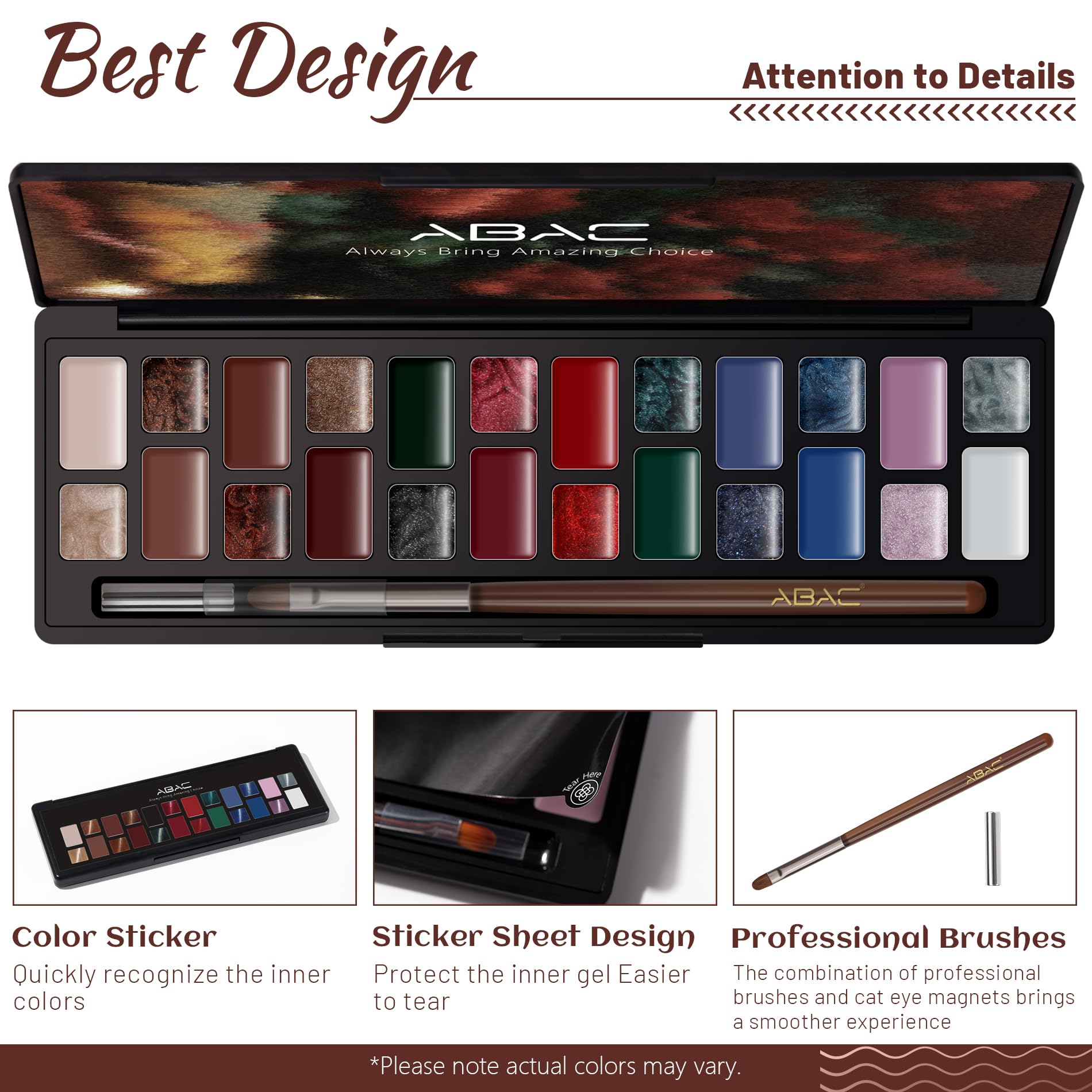 ABAC quick-start guide and swatch tips for flawless results.
