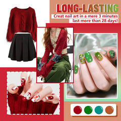 ABAC double-head nail art brush enables precise, creative patterns.