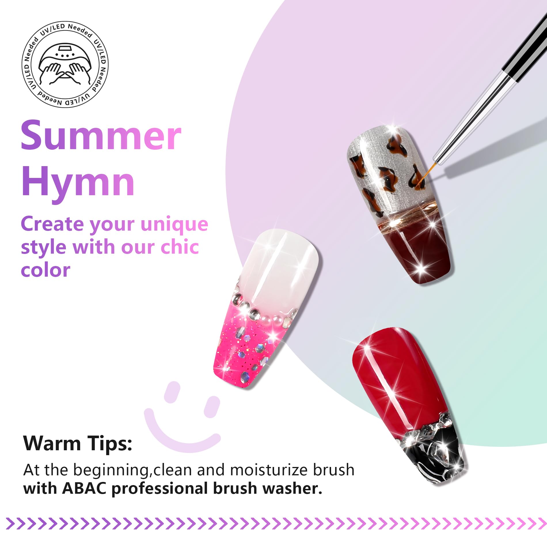 ABAC ombre-art gradient capabilities for seamless color blends