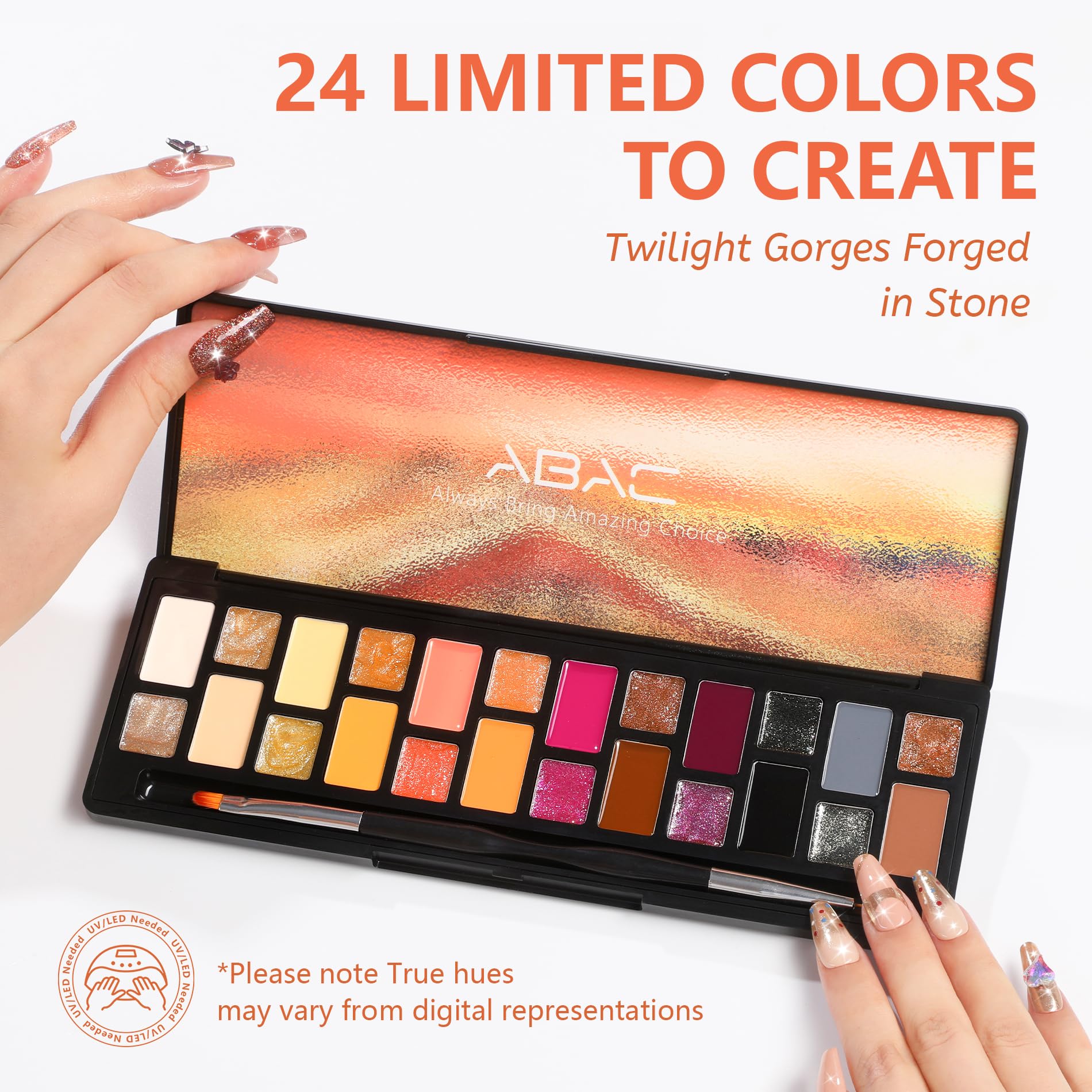 ABAC shimmer solid gel nail polish with festive reflective finish