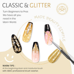 ABAC Solid Gel Nail Polish Set travel mini kit for on-the-go manicures.