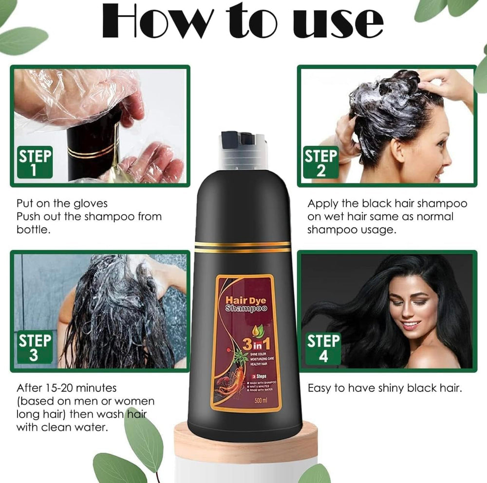ABBASI & CO Hair Color Shampoo finish shows rich dark brown shade