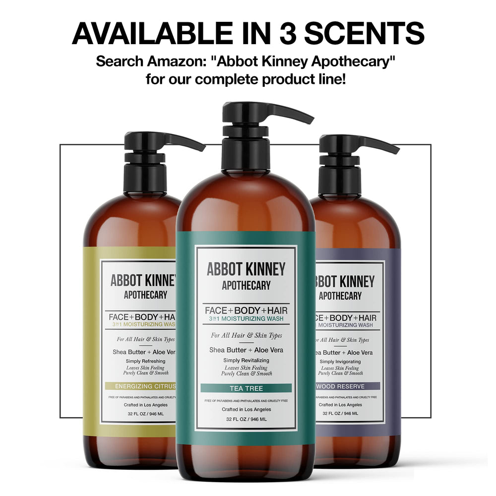 ABBOT KINNEY APOTHECARY all-in-one wash streamlines head-to-toe cleansing.