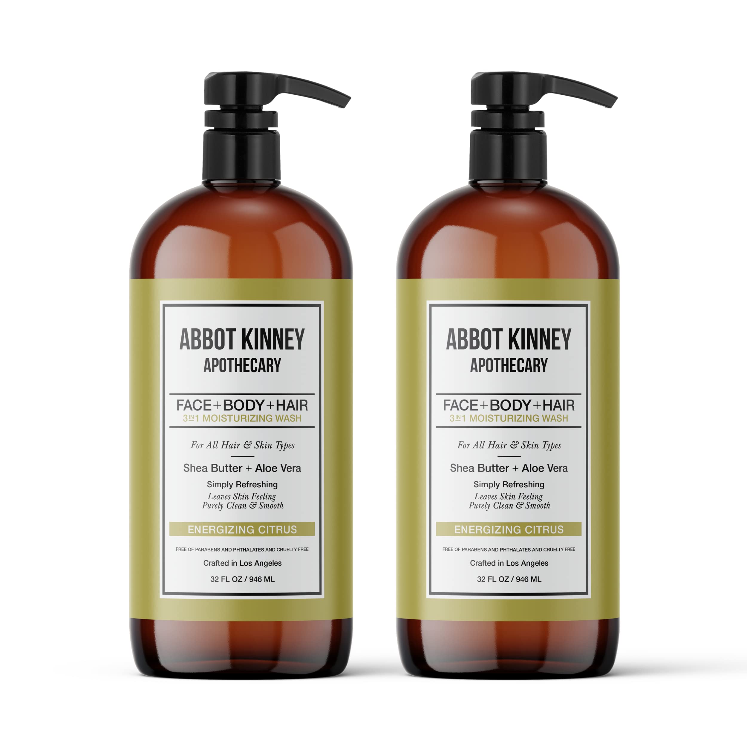 Abbot Kinney Apothecary energizing citrus 3-in-1 wash bathroom ritual for daily use.
