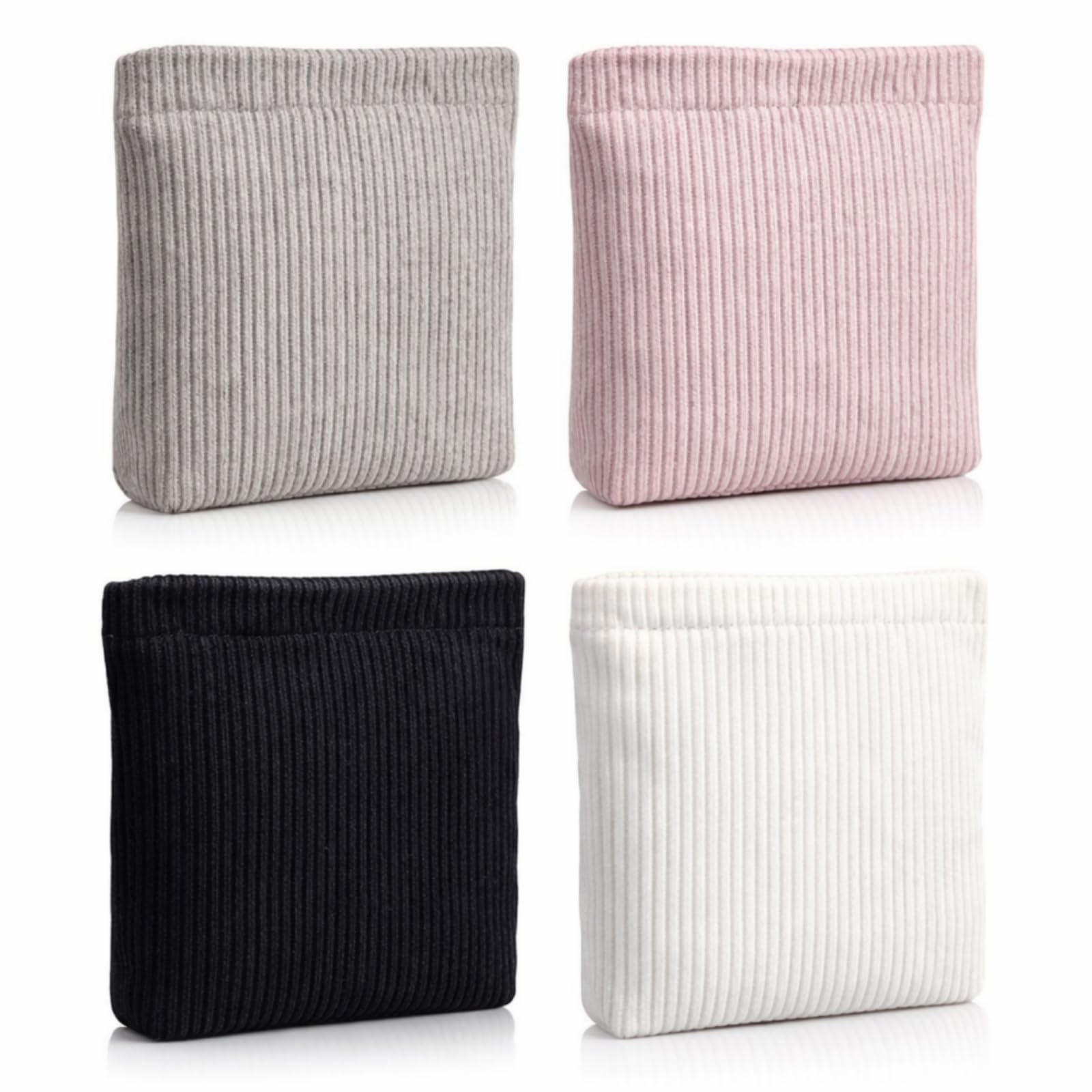 Abbylike corduroy makeup bag with floral zipper keeps cosmetics organized for daily use