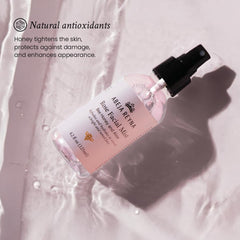 ABEJA REYNA facial mist application on hand demonstrates easy use