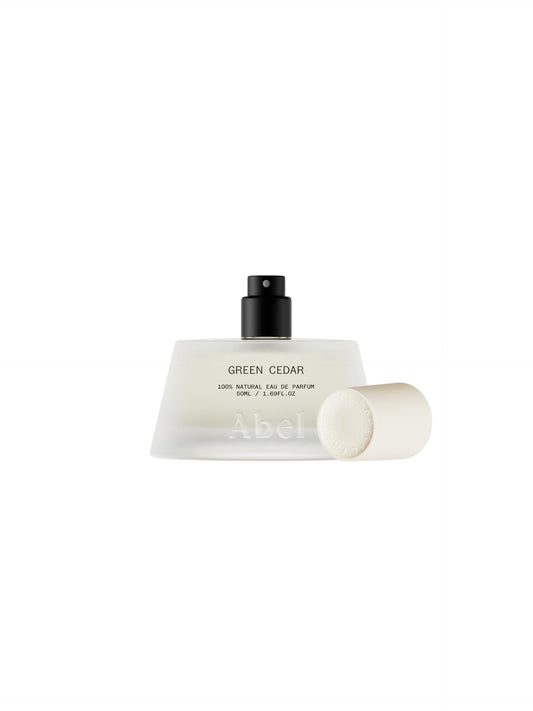 ABEL Green Cedar top notes magnolia and cardamom for a vibrant opening.