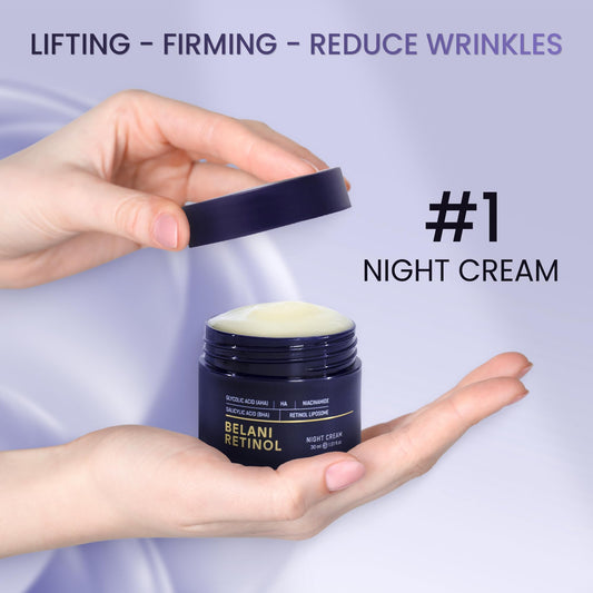 ABERA Belani cream texture swirl shows hydrating, non-greasy feel.