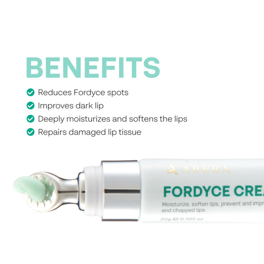 ABERA Fordyce Cream texture closeup shows quick-absorbing, non-greasy feel for daily use.