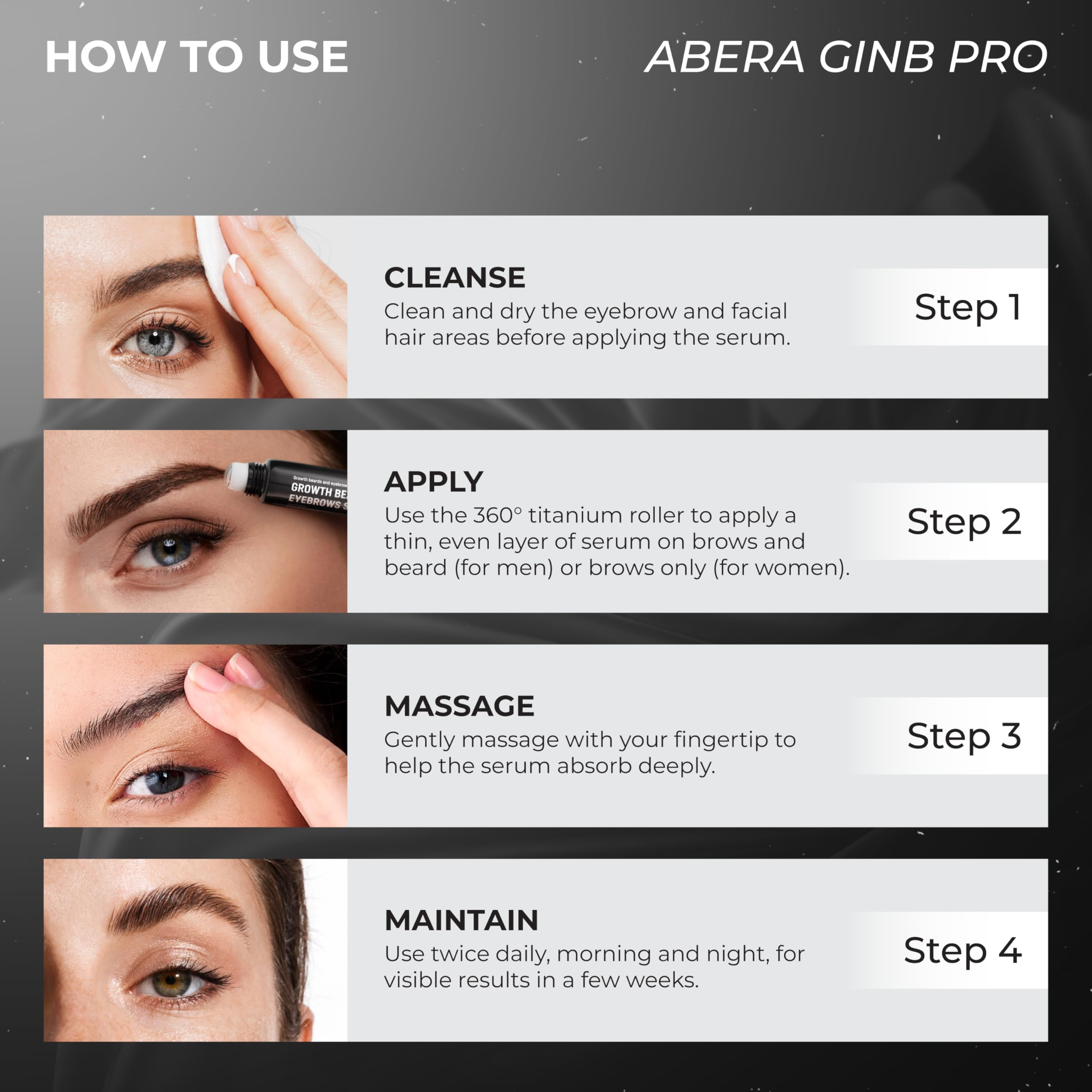 ABERA Ginb gentle formula safe for all skin types