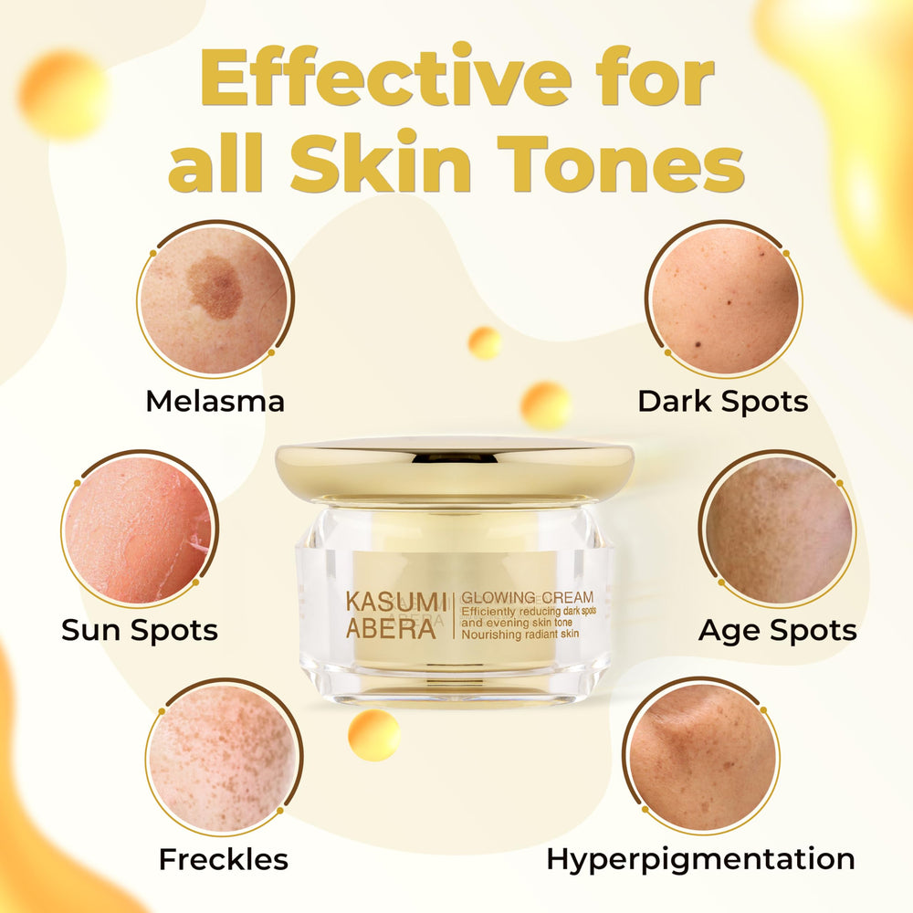 ABERA Kasumi Face Cream daily application on skin surface suggests gentle nourishment.