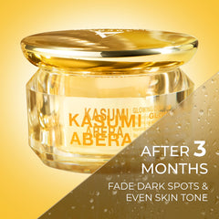 ABERA Kasumi Glowing Cream texture swatch on forearm demonstrating hydration and glow