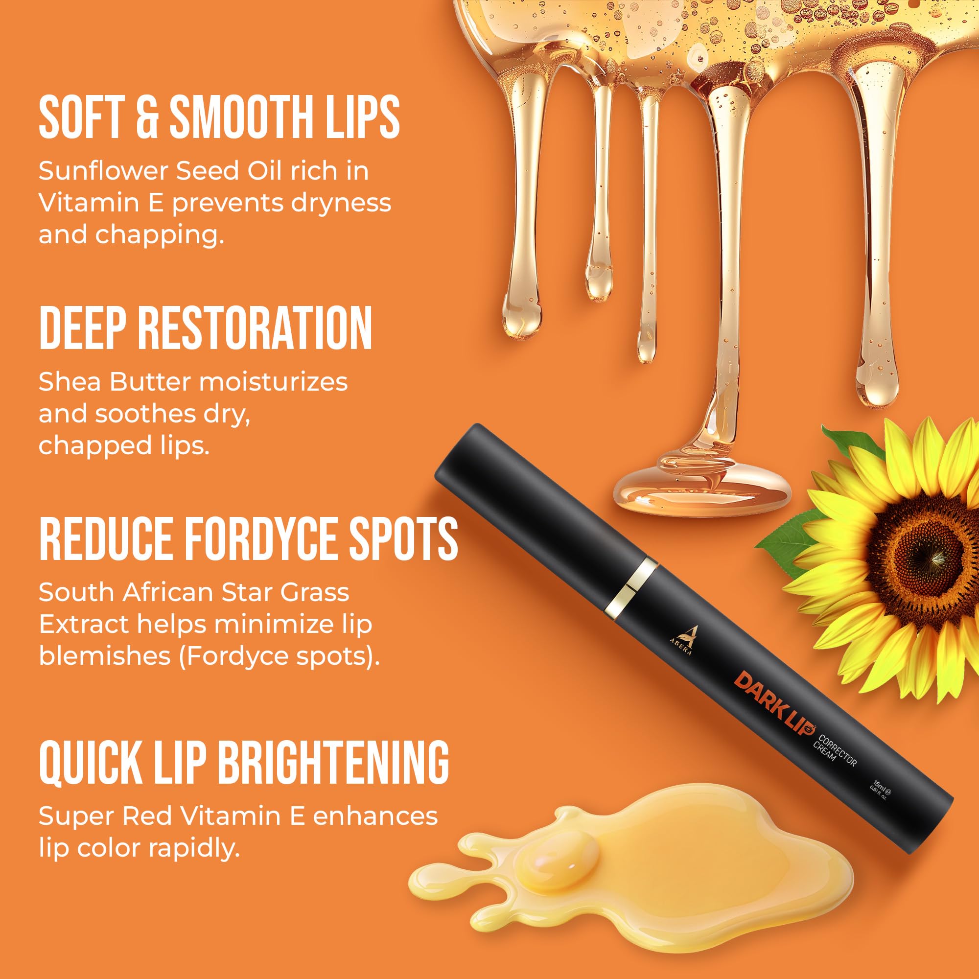 ABERA lip balm application glide demonstrating smooth hydration on lips