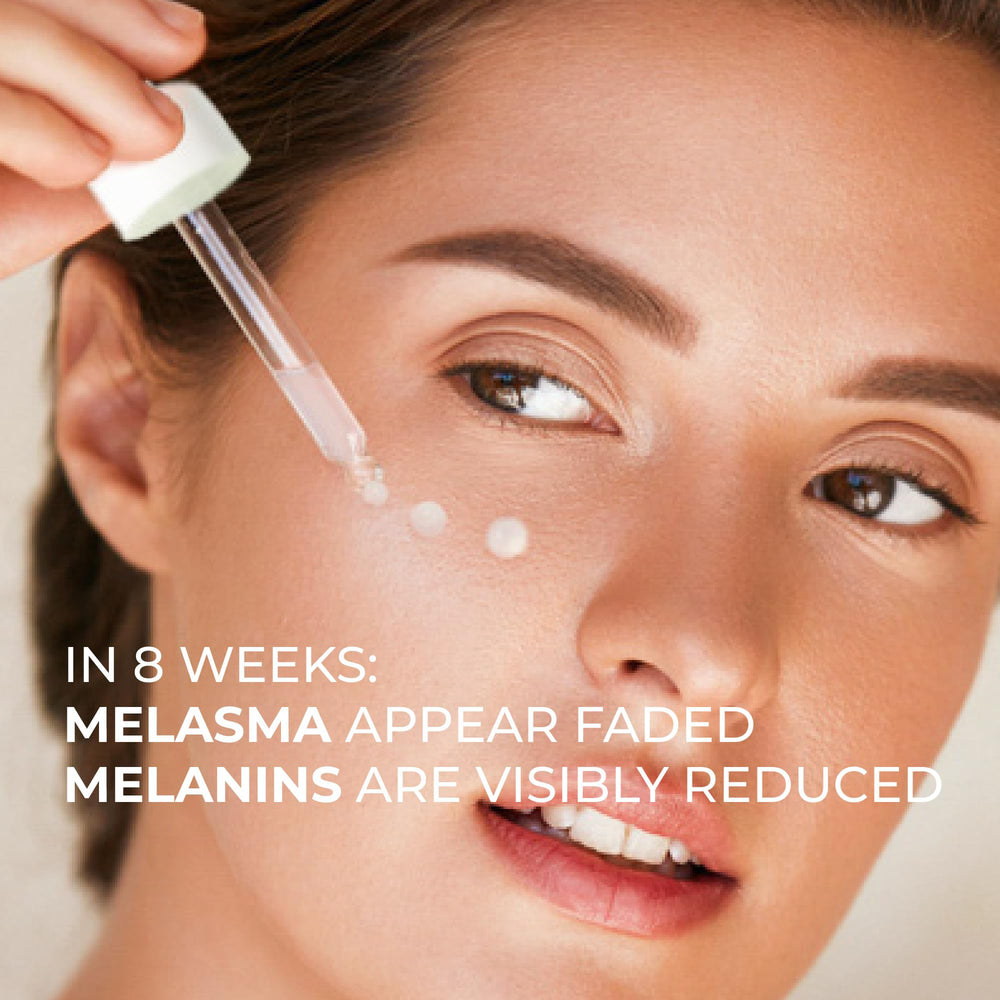 Serum and sunscreen in routine to protect even tone.