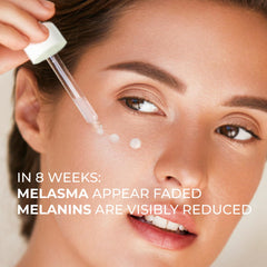 Serum and sunscreen in routine to protect even tone.