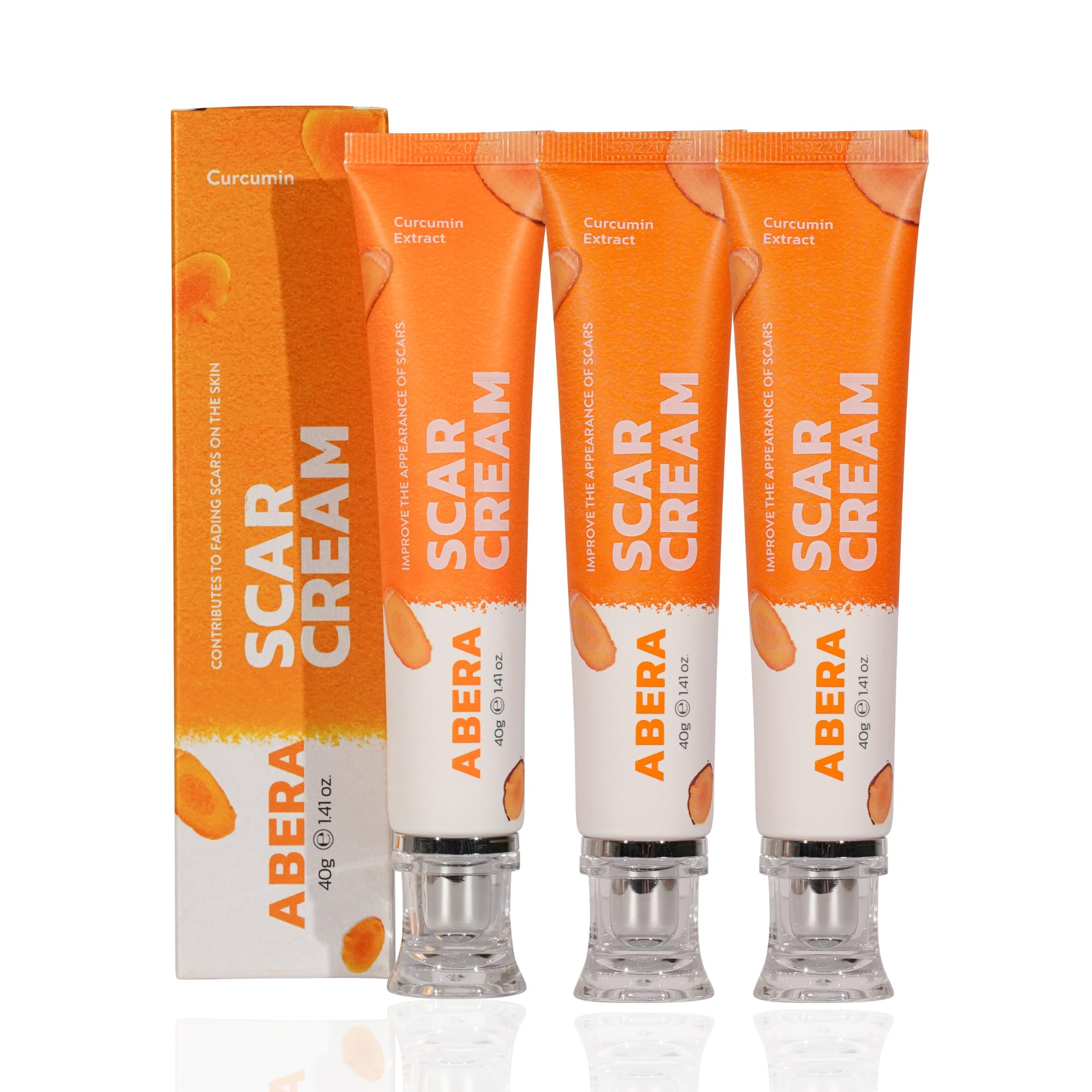 ABERA Scar Cream Upgrade bottle closeup showcasing sleek packaging for daily application.