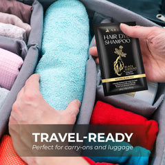 ABERA travel size kit display beside compact bottle