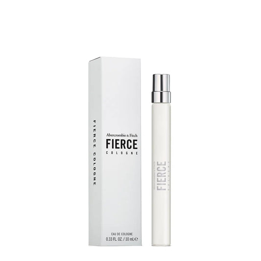 Abercrombie and Fitch Fierce travel-size cologne bottle for on-the-go refreshment.