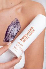 ABI AME exfoliator application on skin hints at radiant texture