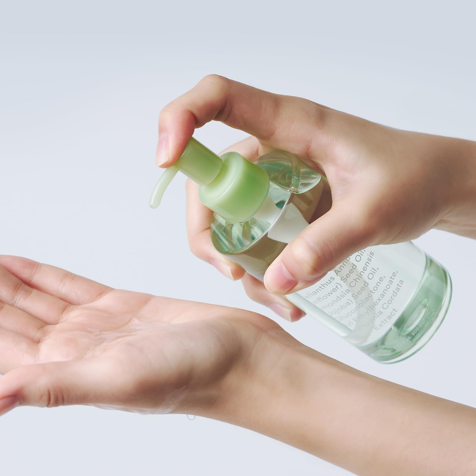 Abib oil cleanser shown as suitable for all skin types.