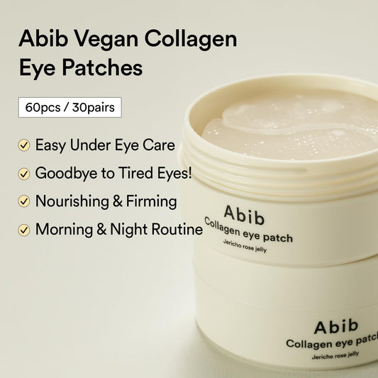 Abib Eye Deal patches applied under the eye for puffiness support