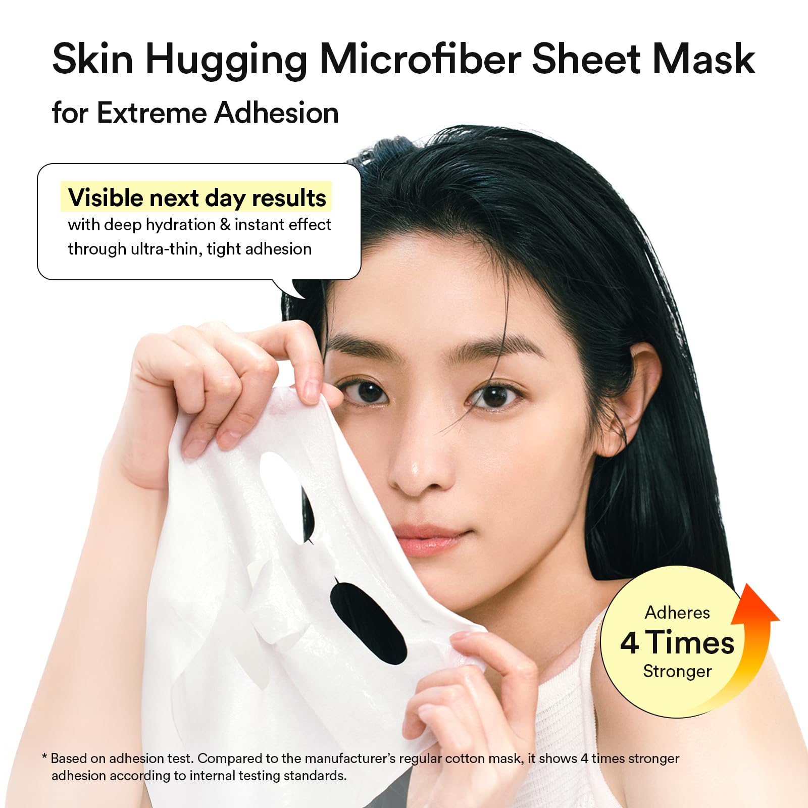 Abib Gummy Sheet Mask Milk Sticker adhesive sheet in action.