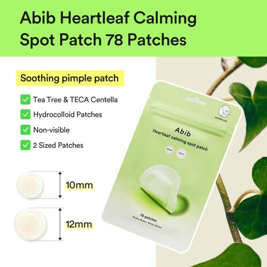 Abib Heartleaf 12mm patch for larger spots, blend-in protection.