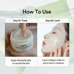 Abib hyaluronic acid illustration suggesting lasting moisture for the complexion