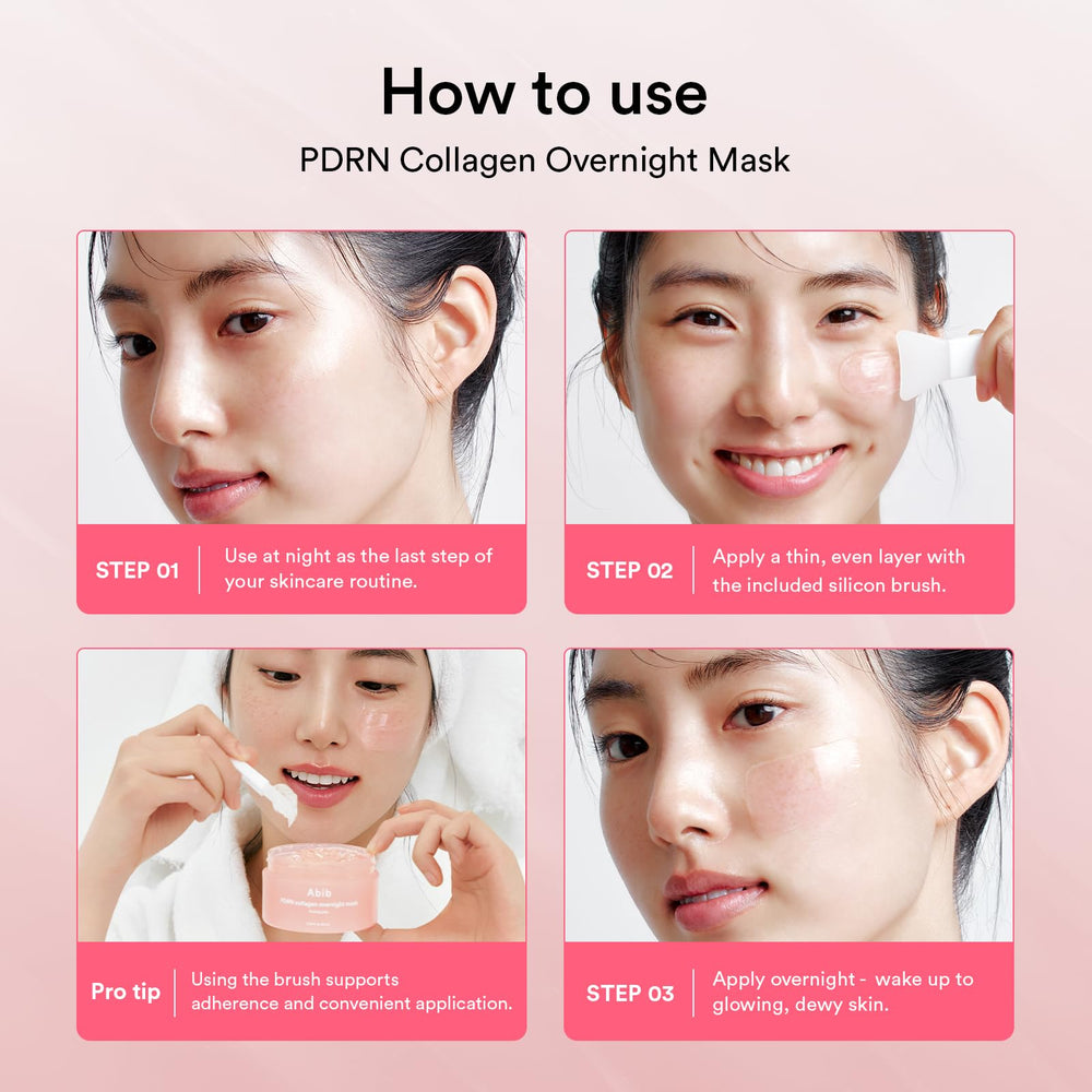 Abib Pink Me Up PDRN glass skin routine concept on counter
