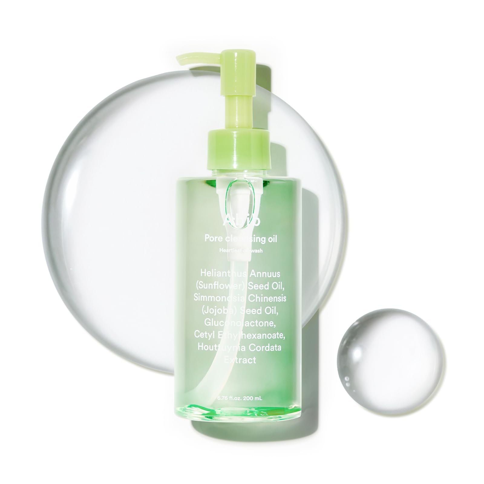 Abib pore cleansing oil heartleaf bottle for gentle makeup removal and moisture balance.