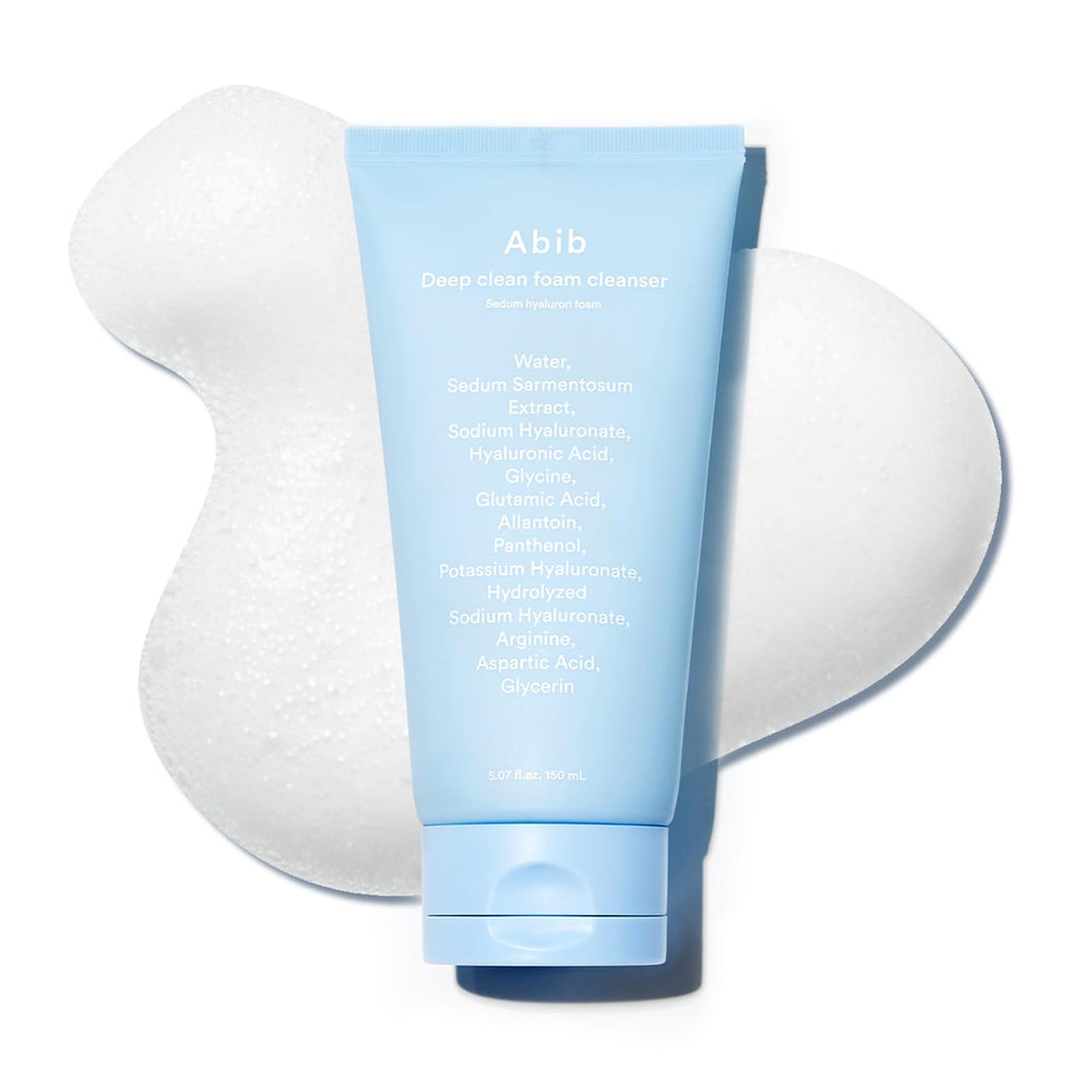 Abib Sedum Hyaluron Foam Cleanser bottle front view, daily hydration.