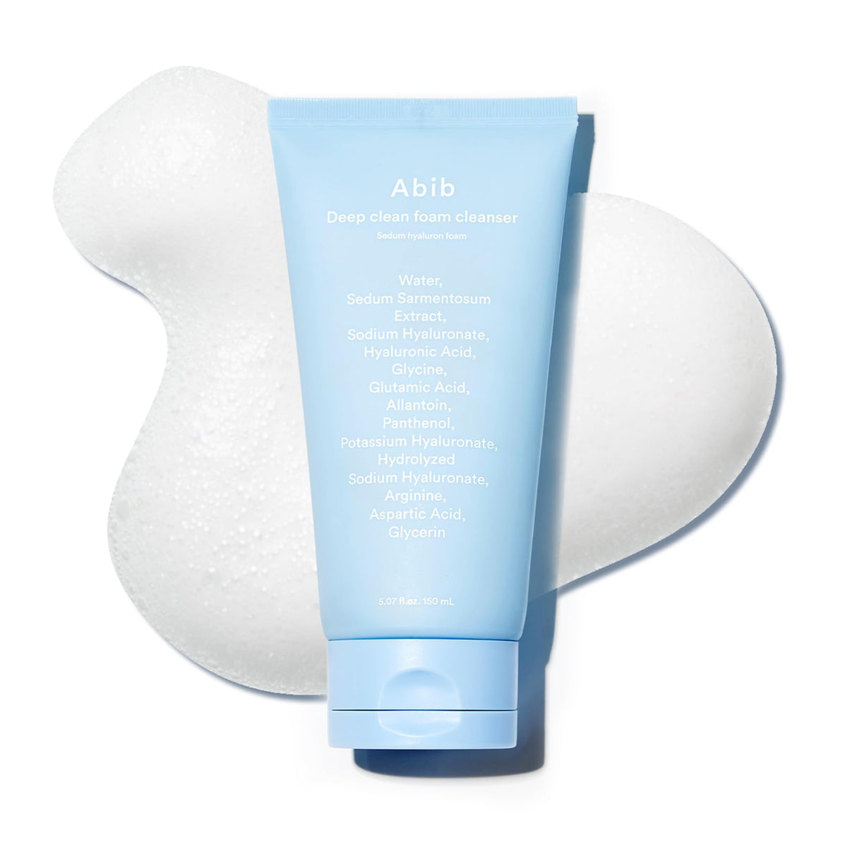 Abib Sedum Hyaluron Foam Cleanser bottle front view, daily hydration.
