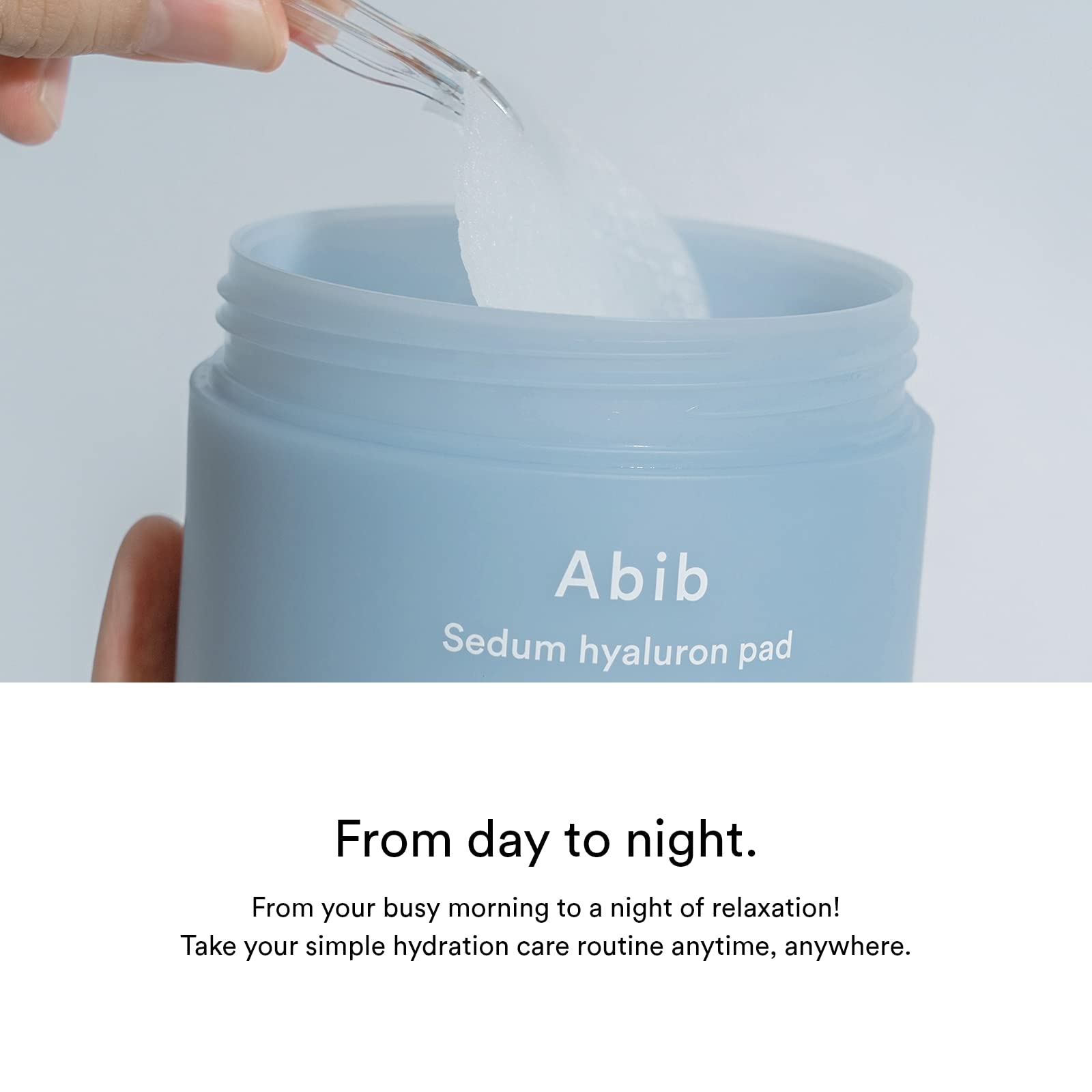 Abib Sedum Hyaluron Pad Hydrating Touch fragrance-free label signals gentle care.