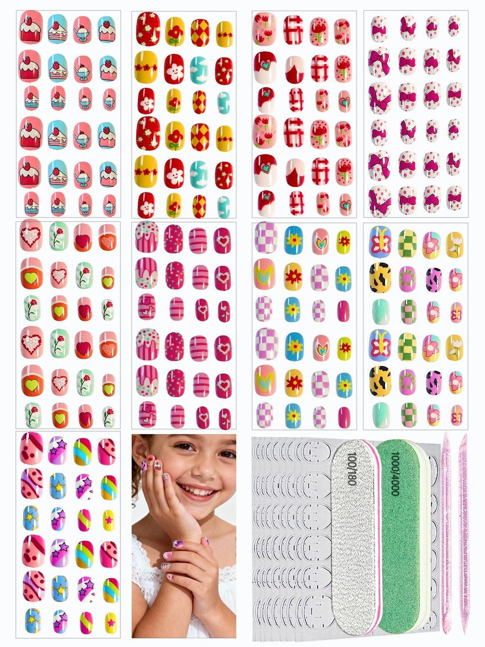 ABOLINE packaging for the 229pcs press-on nails kit, gift-ready.