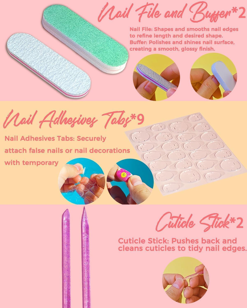ABOLINE pastel nail art stickers with ice cream and rainbows.