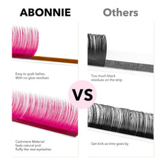 ABONNIE cashmere lashes are soft and fluffy for natural volume