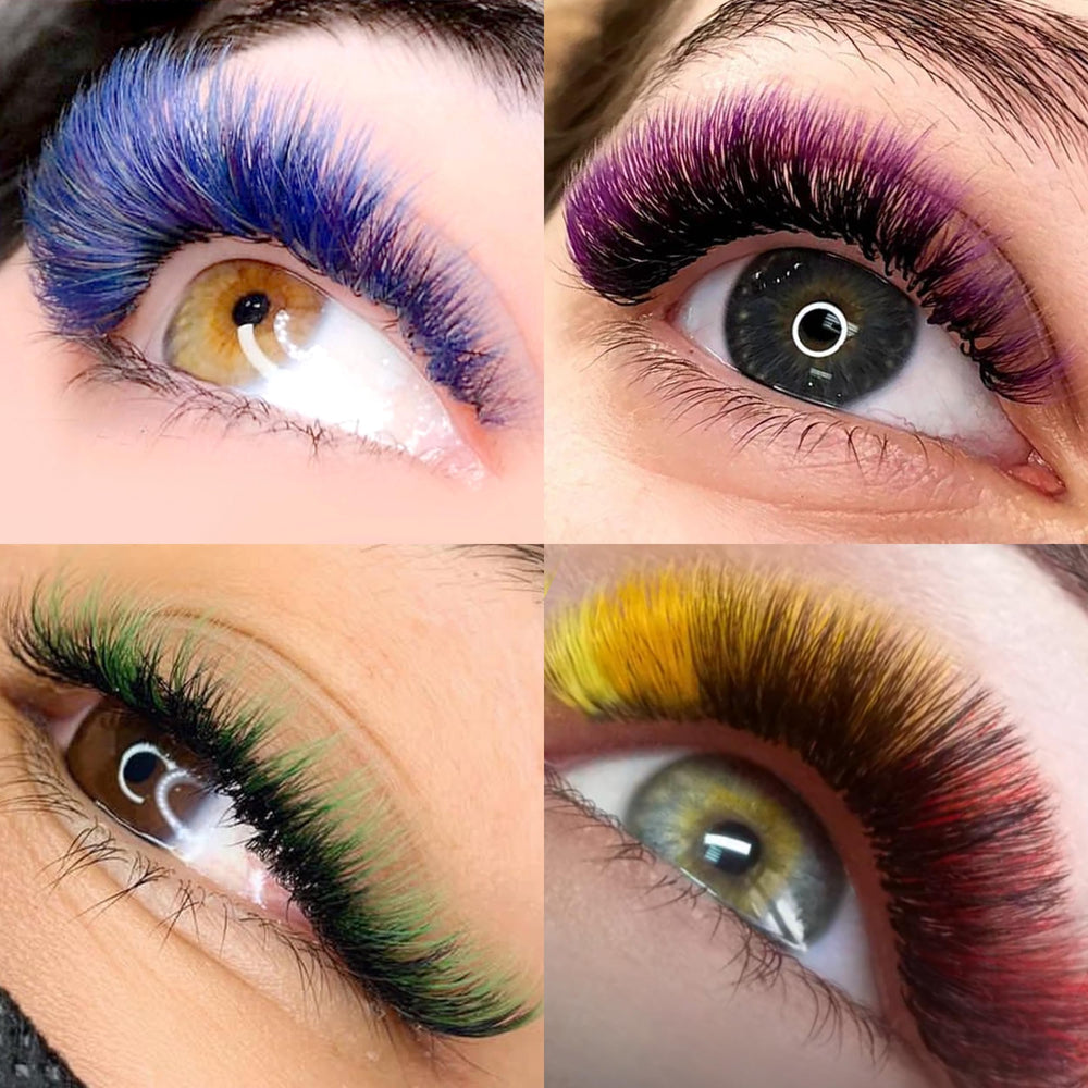 ABONNIE dramatic volumized colored lashes enhance eye definition