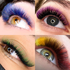 ABONNIE matte color lash extensions for natural-looking tinted appearance