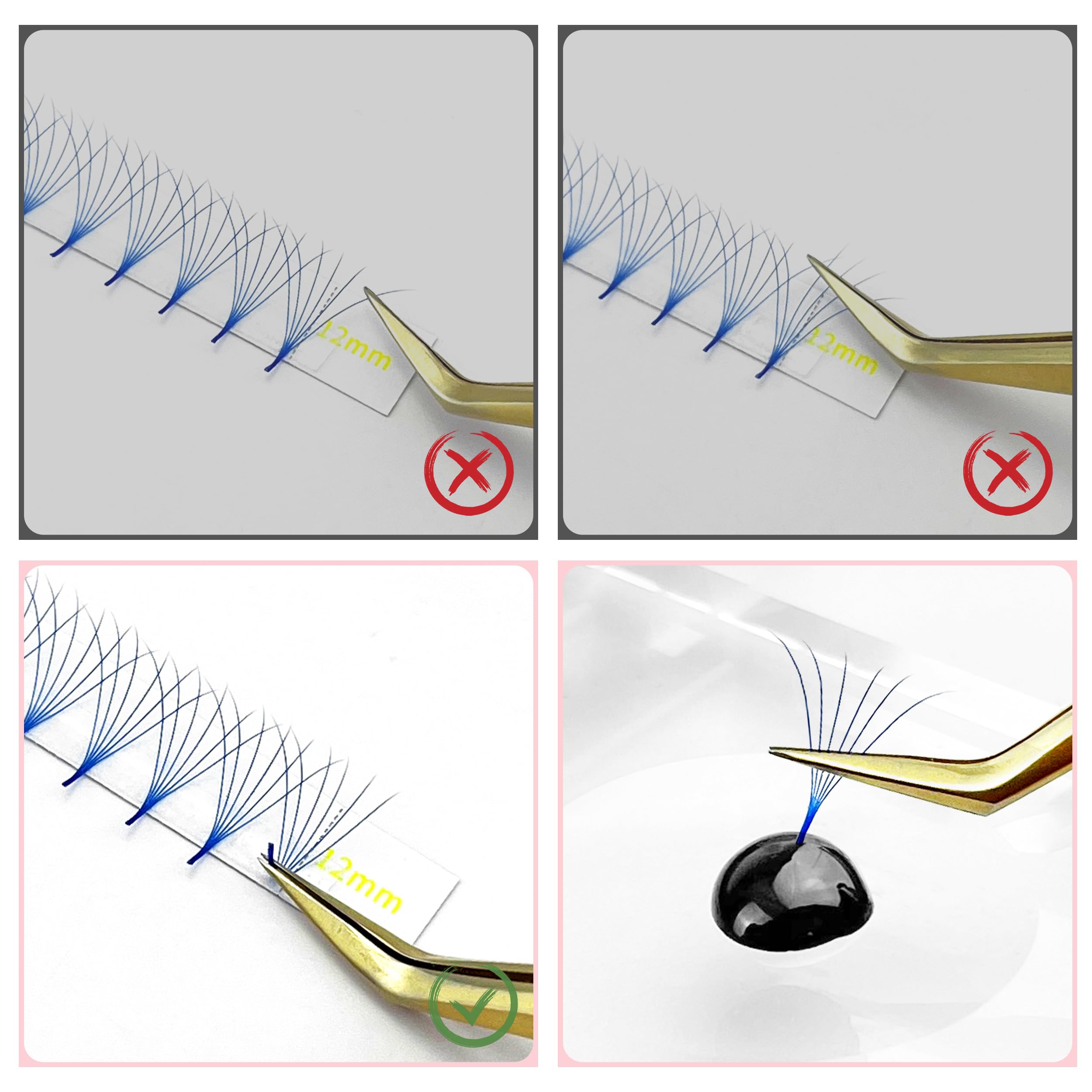 ABONNIE stable curl no kink premade lash fans for lasting lift