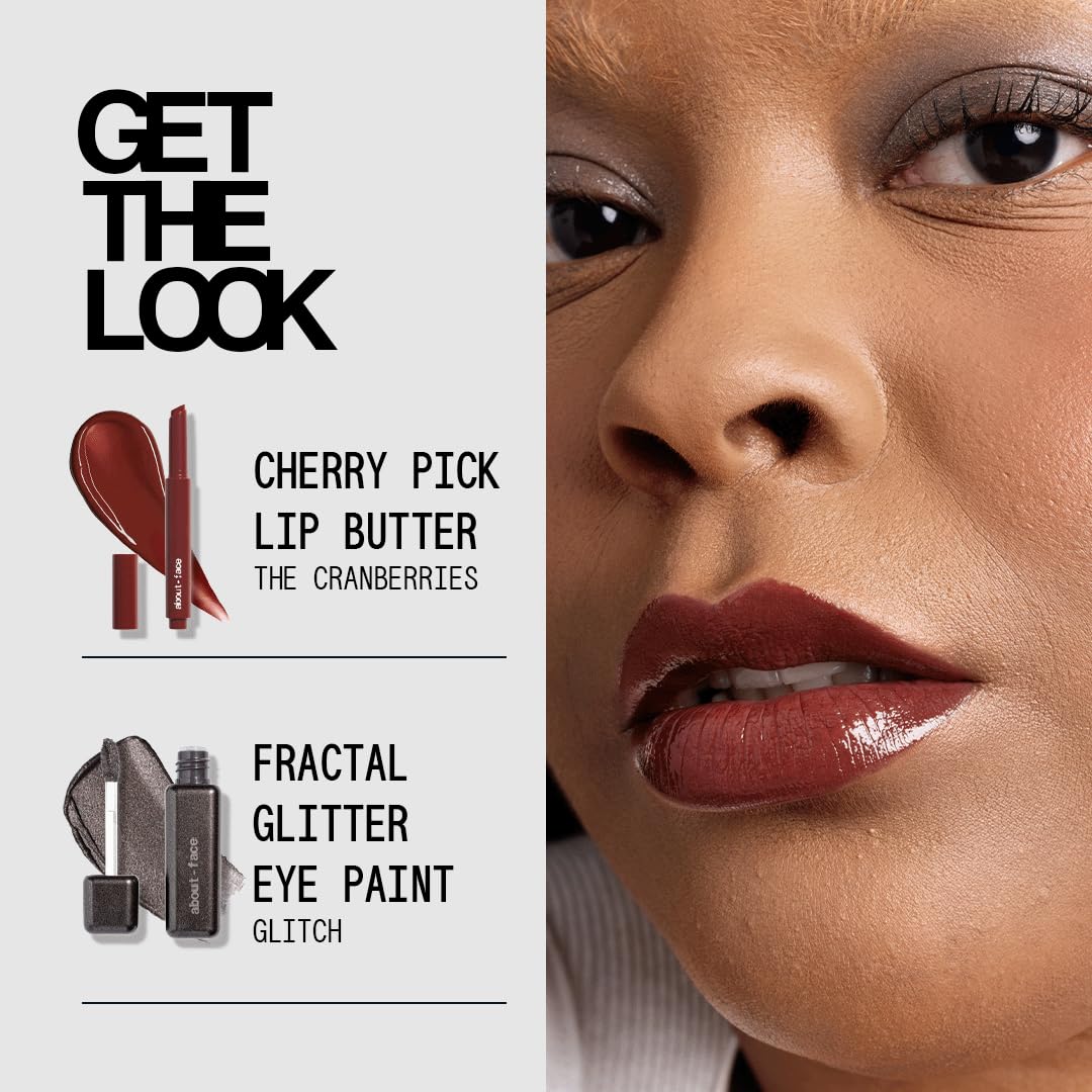 about-face Cherry Pick cranberries-spiced-wood shade blends with warm tones