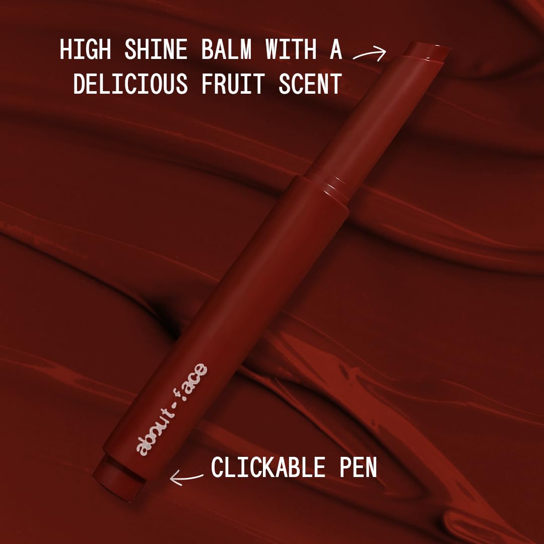 about-face Cherry Pick twist packaging keeps lip balm compact for travel