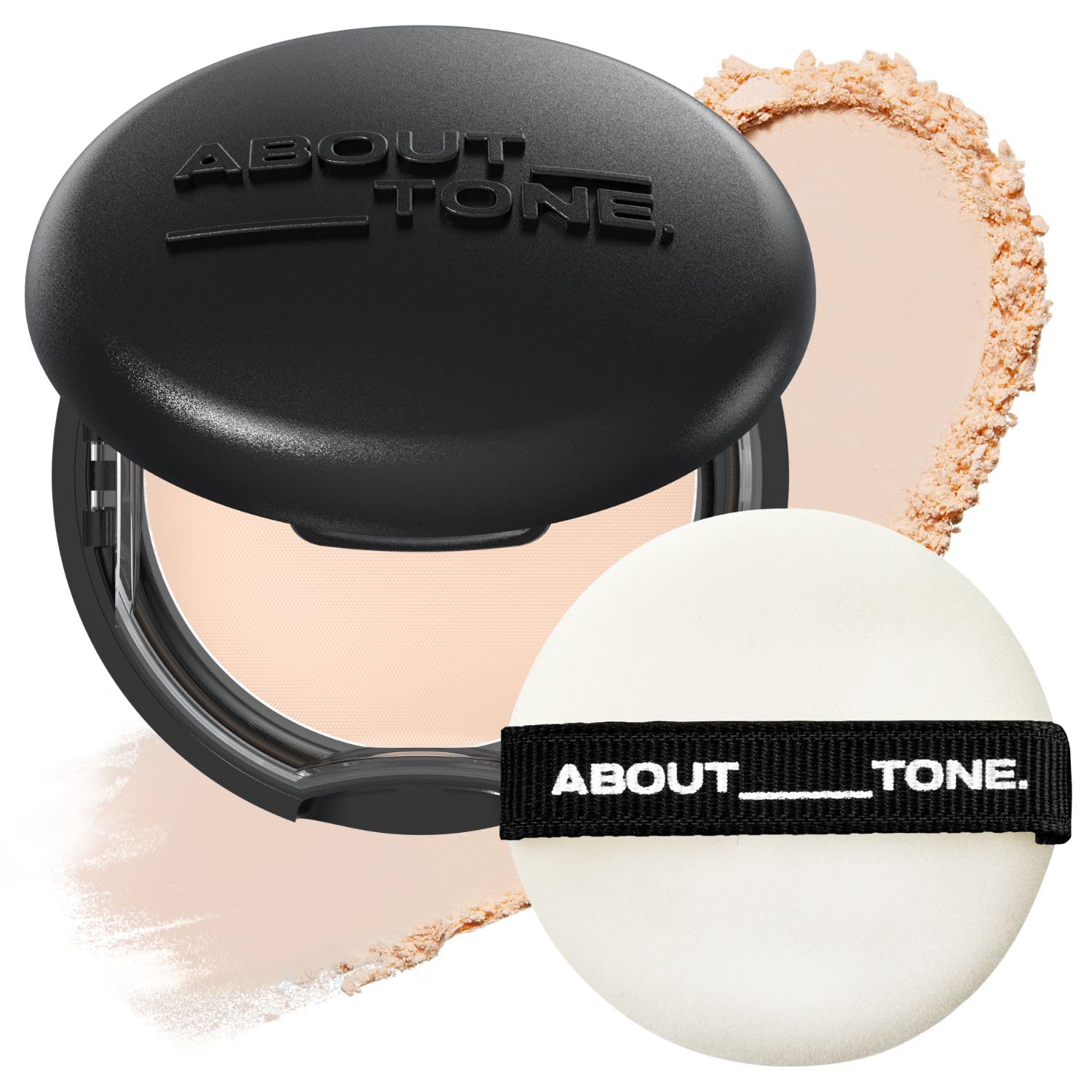 ABOUT TONE Blur Powder Pact compact with mirror for quick touch-ups